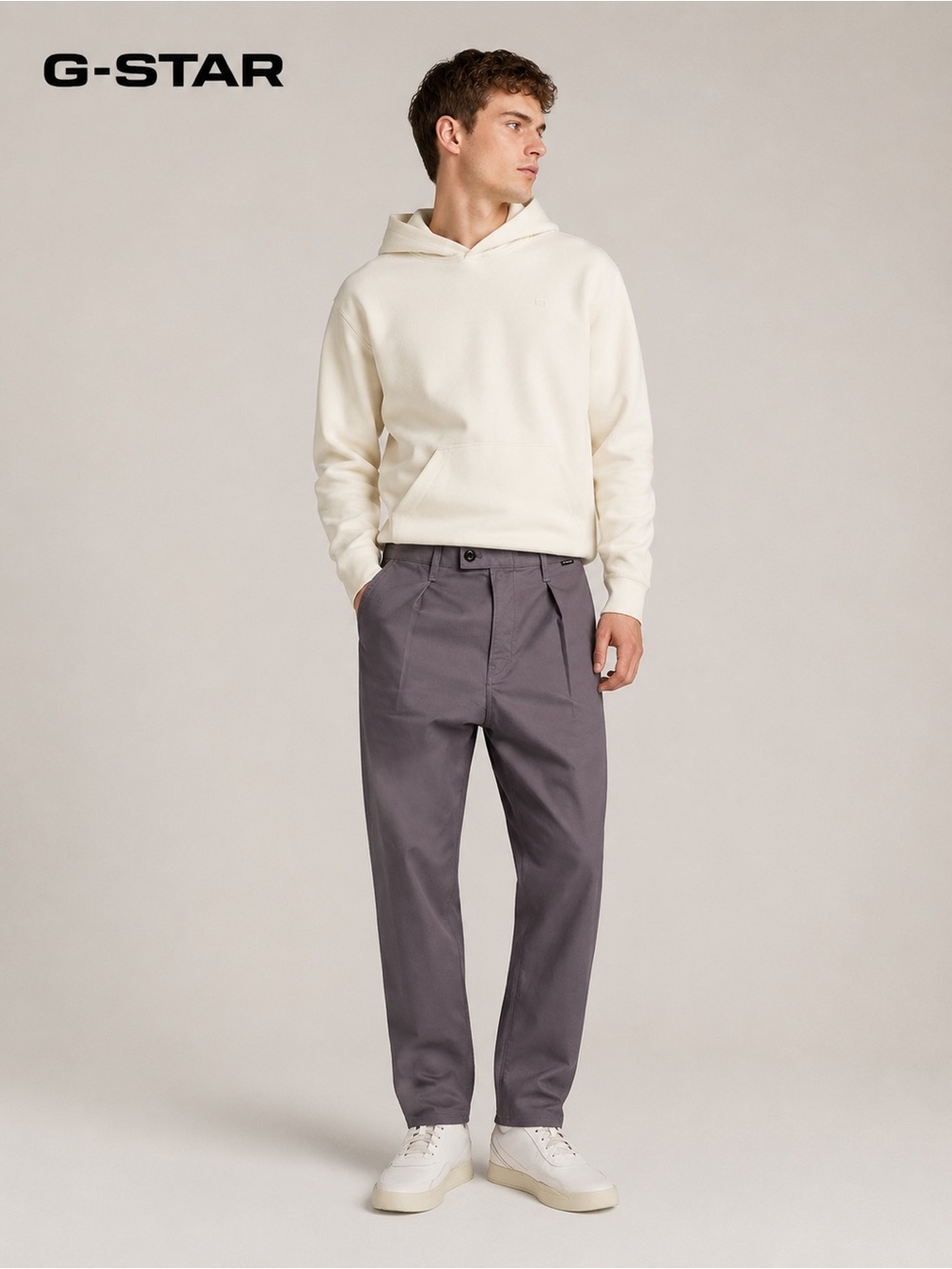 G-Star Men's Relaxed Pleated Chinos - Gray